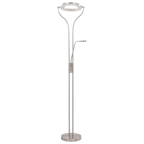 Vidaxl Lampe stående 18 W dæmpbar 180 cm sølvfarvet