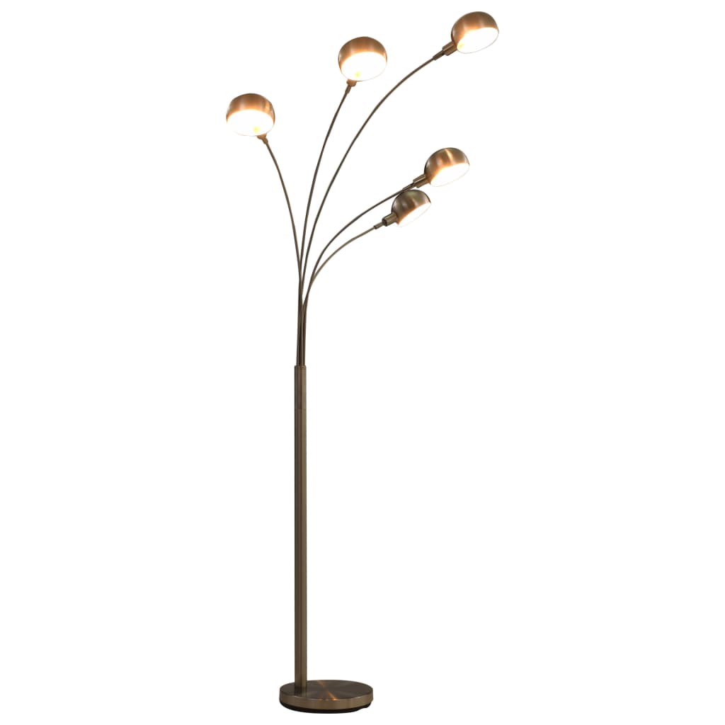 Vidaxl Lampe stående 5xe14 200 cm sølvfarvet