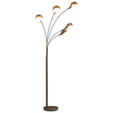 Vidaxl Lampe stående 5xe14 200 cm sølvfarvet