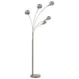 Vidaxl Lampe stående 5xe14 200 cm sølvfarvet