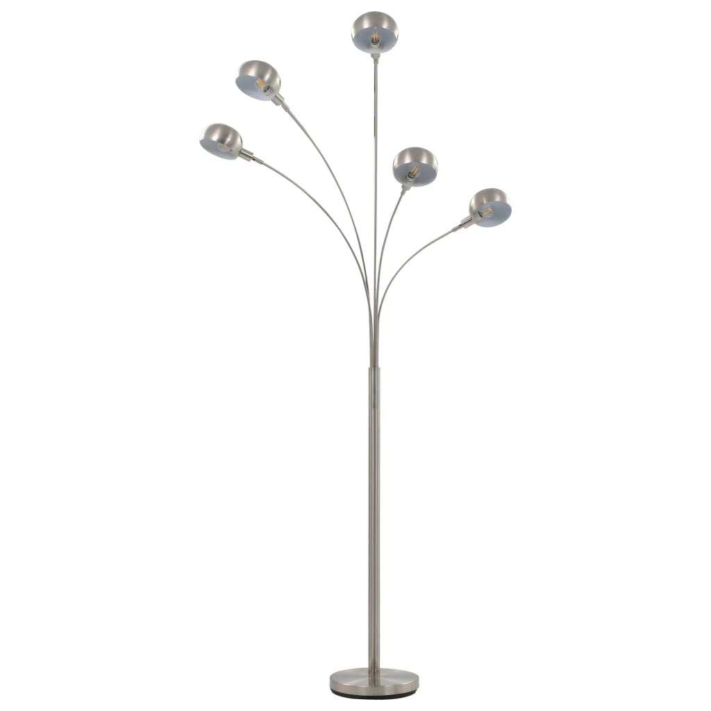 Vidaxl Lampe stående 5xe14 200 cm sølvfarvet