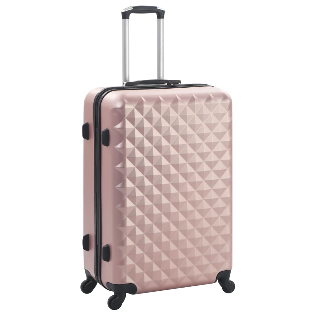 Vidaxl 3-delt hård bagage sæt ABS Roségoud