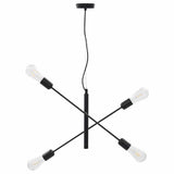Vidaxl loftslampe med filament pærer 2 W E27 sort