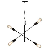 Vidaxl loftslampe med filament pærer 2 W E27 sort