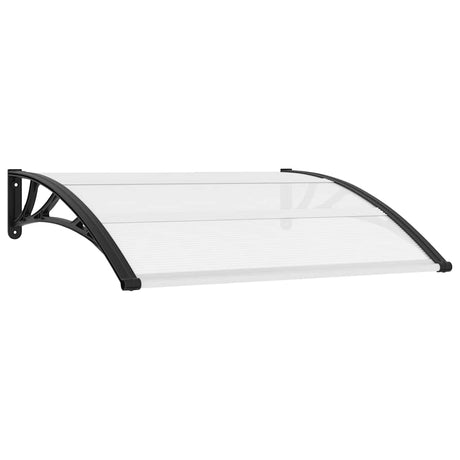Vidaxl Door Canopy 120x75 cm pc sort og gennemsigtig