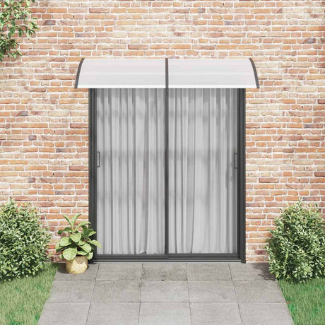 Vidaxl Door Canopy 200x75 cm pc sort og gennemsigtig