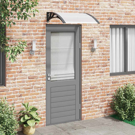 Vidaxl Door Canopy 200x75 cm pc sort og gennemsigtig