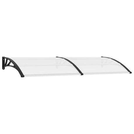 Vidaxl Door Canopy 240x75 cm pc sort og gennemsigtig