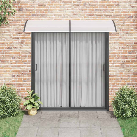 Vidaxl Door Canopy 240x75 cm pc sort og gennemsigtig