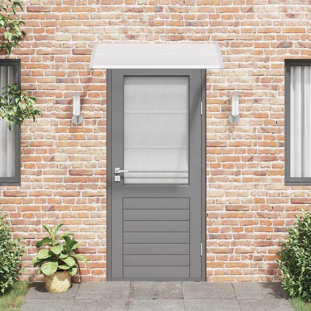 Vidaxl Door Canopy 120x75 cm pc grå og gennemsigtig