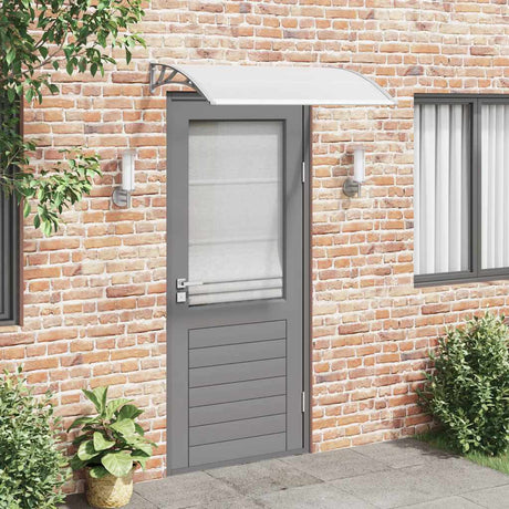 Vidaxl Door Canopy 120x75 cm pc grå og gennemsigtig