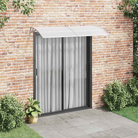Vidaxl Door Canopy 200x75 cm pc grå og gennemsigtig