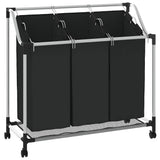 Vidaxl Wass Sourter med 3 Basks Staal Black