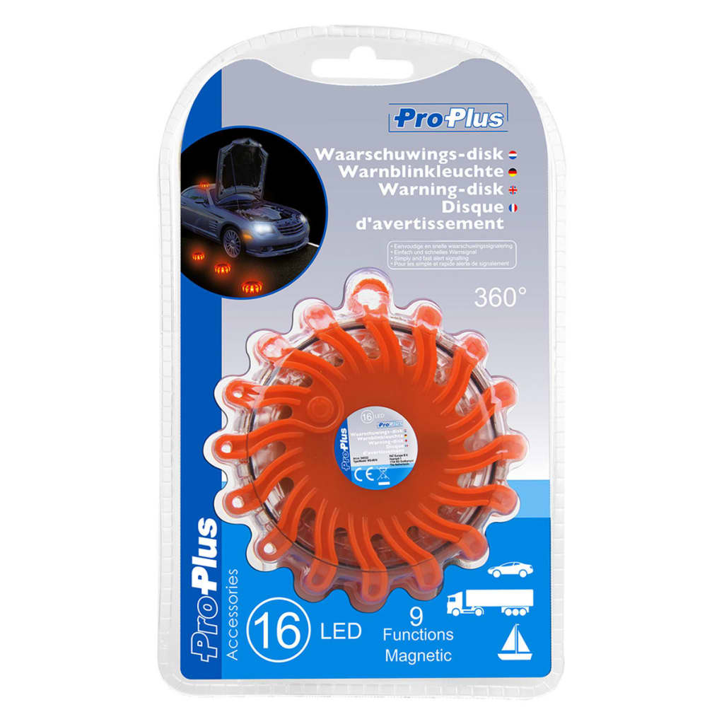ProPlus Advarselskiver med 16 lysdioder 2. orange