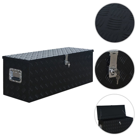 Vidaxl Aluminium Box 1085x370x400 mm sort