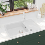 Vidaxl Sink Single Bowl of Granite White