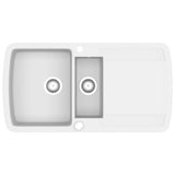 Vidaxl Sink Double Bins Granite White