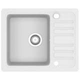 Vidaxl Sink Single Bowl of Granite White
