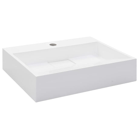 Vidaxl Washbasin 50x38x13 cm Mineral støbt marmor støbt hvid