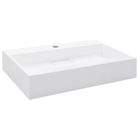 Vidaxl Washbasin 60x38x11 cm Mineral støbt marmor støbt hvid