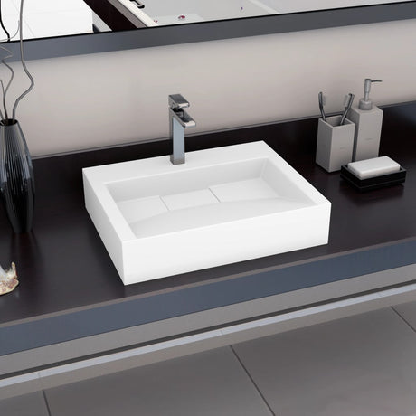 Vidaxl Washbasin 60x38x11 cm Mineral støbt marmor støbt hvid