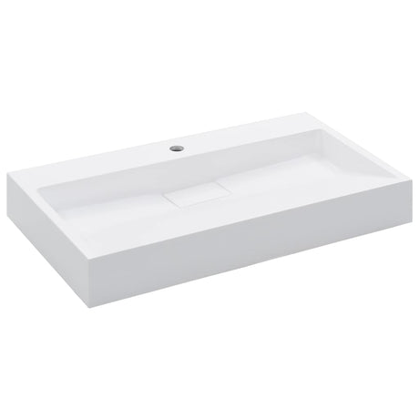 Vidaxl Washbasin 80x46x11 cm Mineral støbt marmor støbt hvid