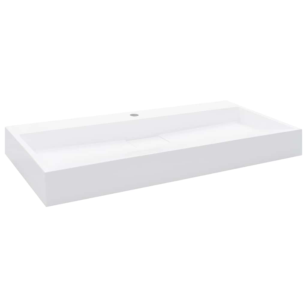 Vidaxl Washbasin 100x46x11 cm Mineral støbt marmor støbt hvid