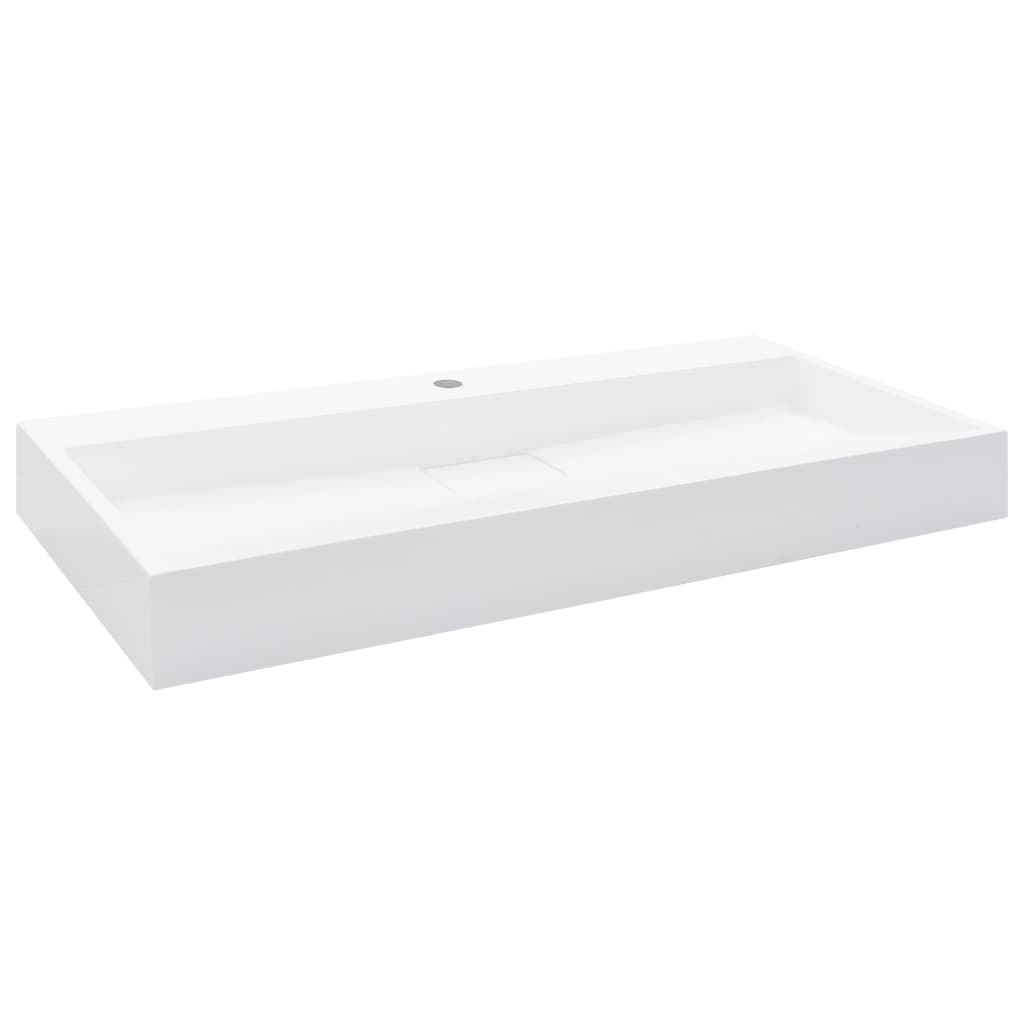 Vidaxl Washbasin 100x46x11 cm Mineral støbt marmor støbt hvid
