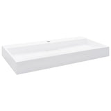 Vidaxl Washbasin 100x46x11 cm Mineral støbt marmor støbt hvid
