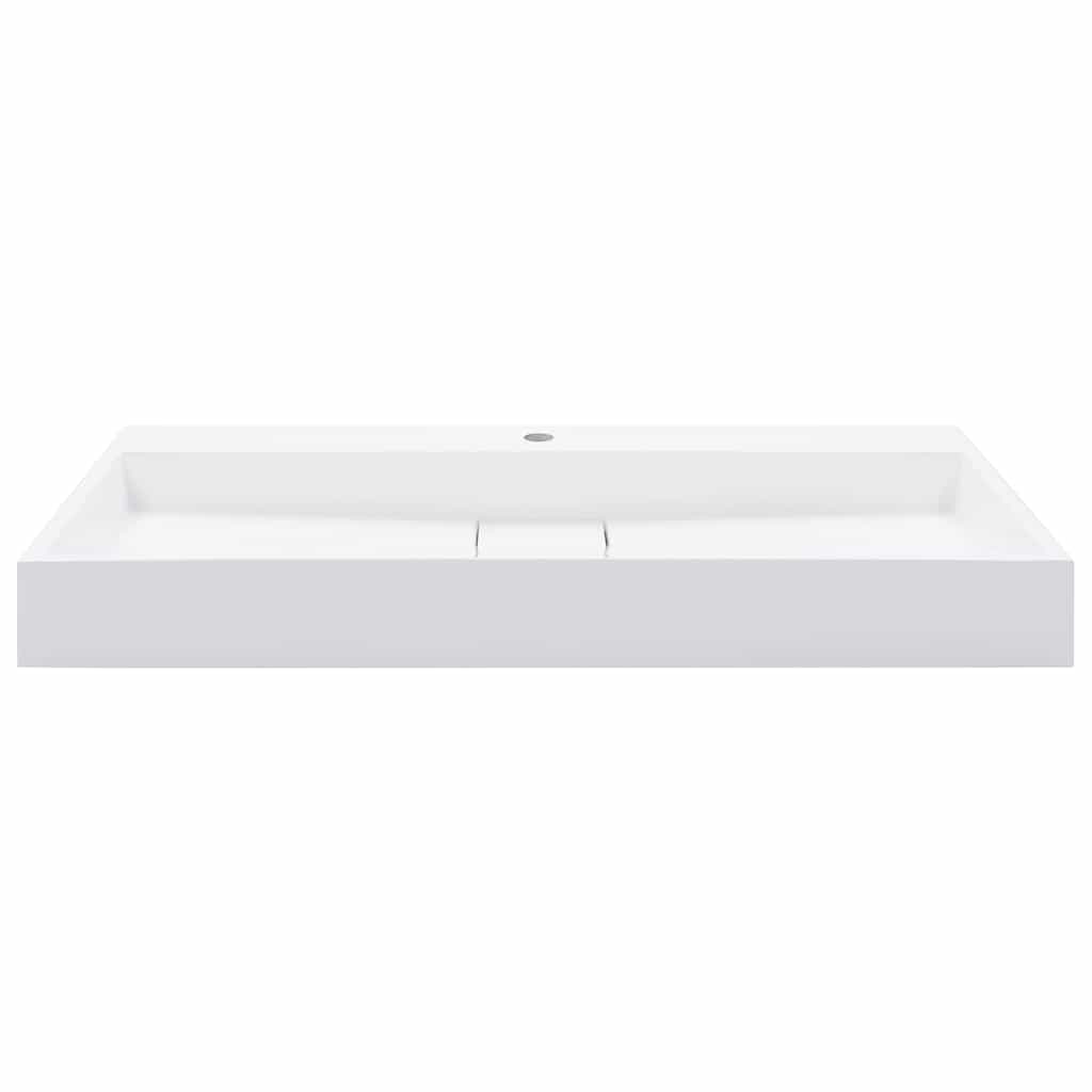 Vidaxl Washbasin 100x46x11 cm Mineral støbt marmor støbt hvid