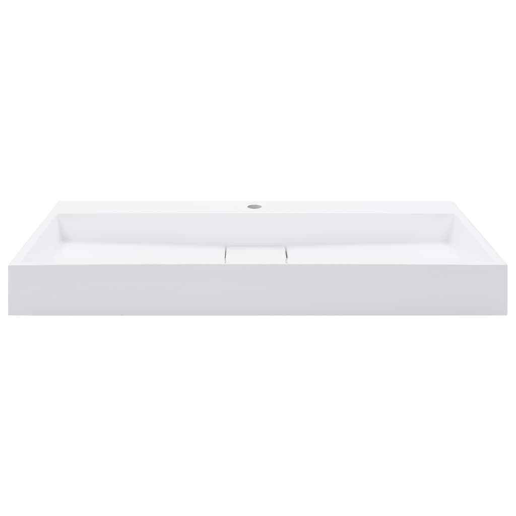 Vidaxl Washbasin 100x46x11 cm Mineral støbt marmor støbt hvid