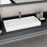 Vidaxl Washbasin 100x46x11 cm Mineral støbt marmor støbt hvid