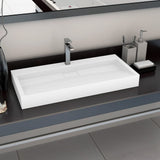 Vidaxl Washbasin 100x46x11 cm Mineral støbt marmor støbt hvid