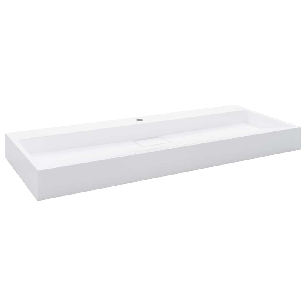 Vidaxl Washbasin 120x46x11 cm Mineral støbt marmor støbt hvid
