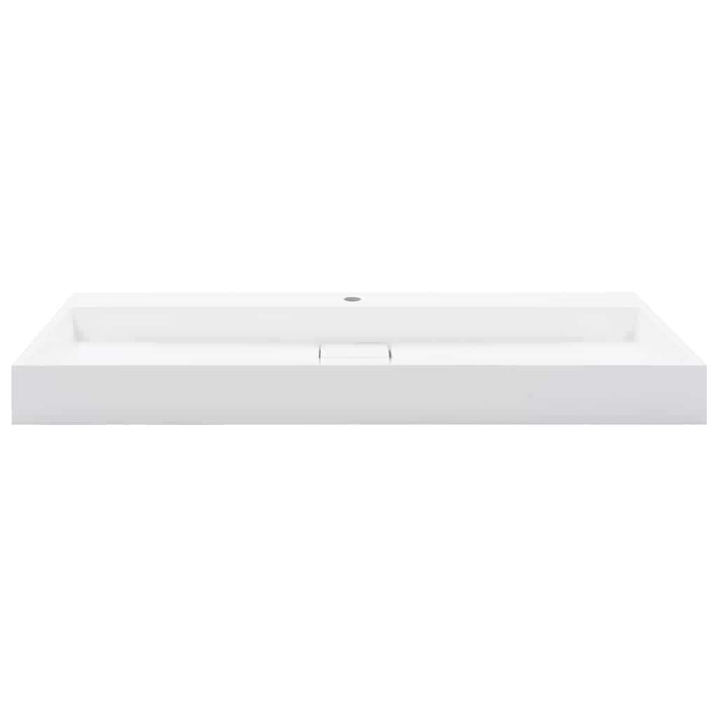 Vidaxl Washbasin 120x46x11 cm Mineral støbt marmor støbt hvid