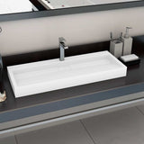Vidaxl Washbasin 120x46x11 cm Mineral støbt marmor støbt hvid