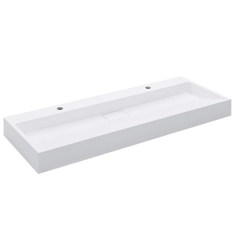 Vidaxl Washbasin 120x46x11 cm Mineral støbt marmor støbt hvid