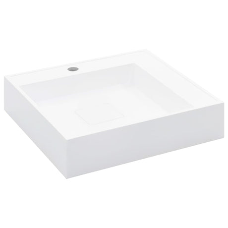Vidaxl Washbasin 50x50x12.3 cm Mineral støbt marmor støbt hvid