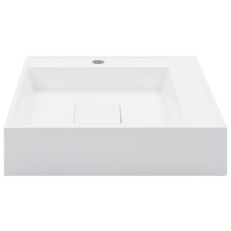 Vidaxl Washbasin 50x50x12.3 cm Mineral støbt marmor støbt hvid