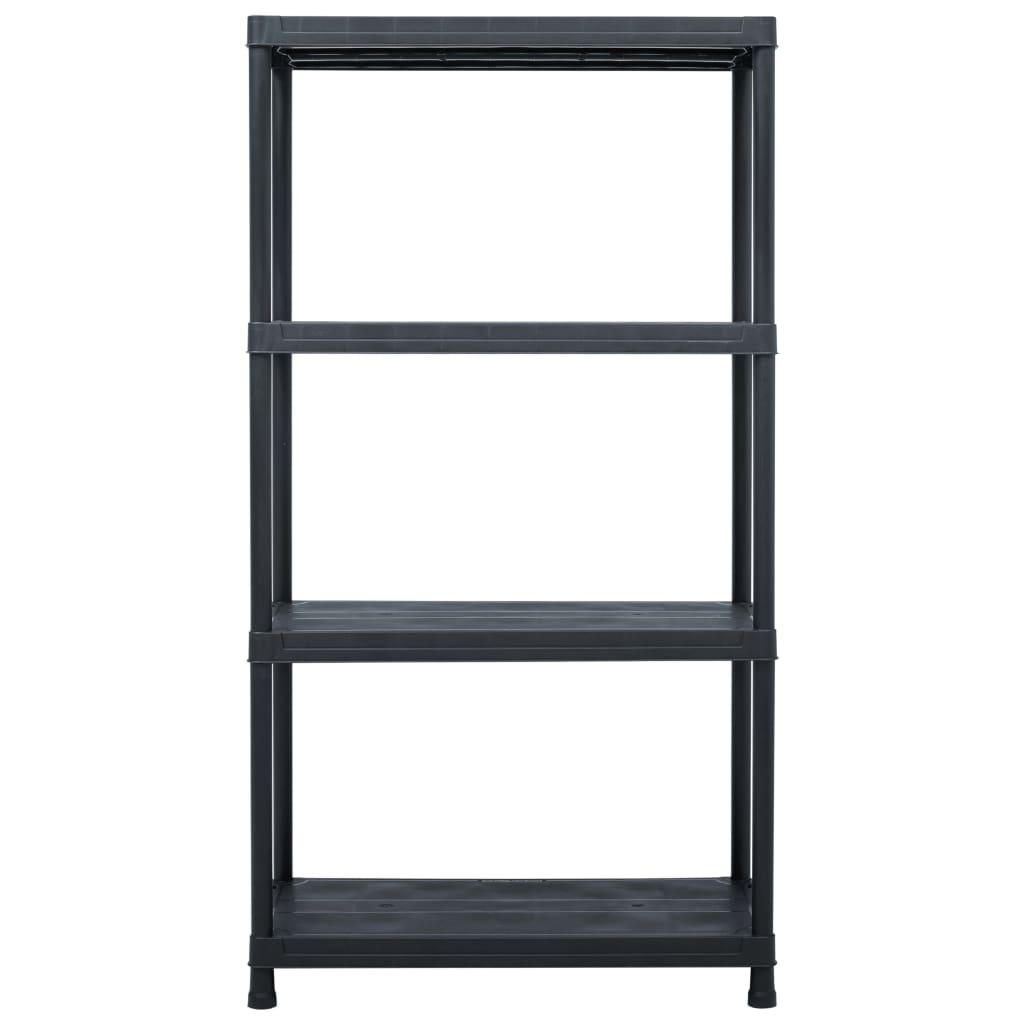 Vidaxl opbergrekken 5 st 60x30x138 cm kunststof zwart