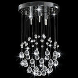 Vidaxl loftslampe med krystalperler omkring 3xg9 sølvfarvet