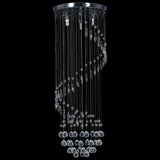 Vidaxl loftlampe med krystalperler spiral G9 sølvfarvet