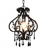 Vidaxl loftlampe med perler omkring E14 sort
