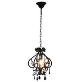 Vidaxl loftlampe med perler omkring E14 sort