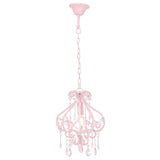 Vidaxl loftlampe med perler omkring E14 lyserød