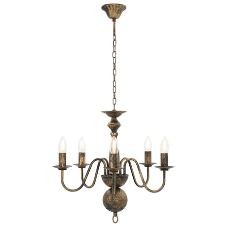 Vidaxl lysekrone 5xe14 Antiques Black