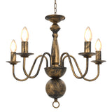 Vidaxl lysekrone 5xe14 Antiques Black
