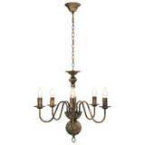 Vidaxl lysekrone 5xe14 Antiques Black