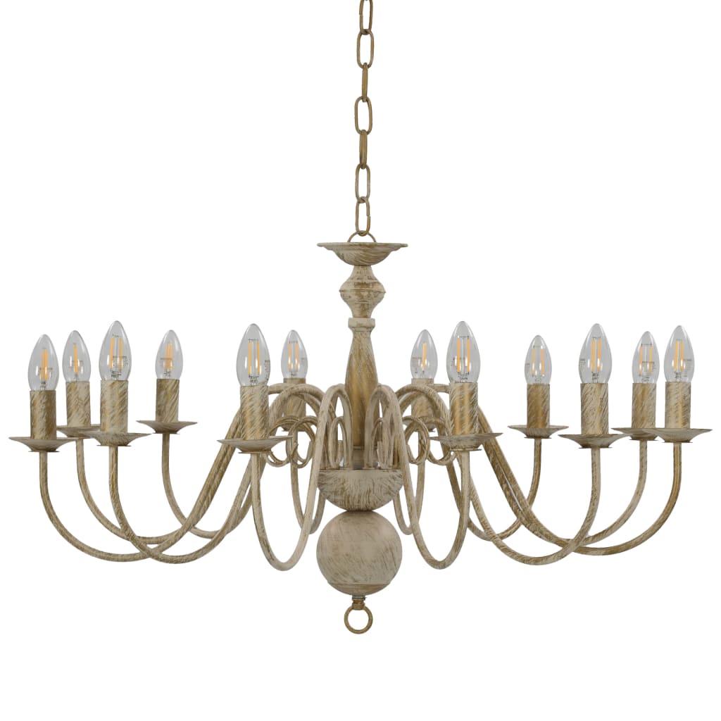 Vidaxl lysekrone 12xe14 Antique White