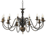Vidaxl lysekrone 12xe14 Antiques Black